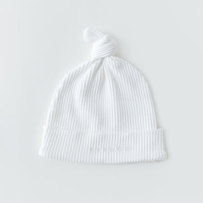 Baby Beanie Ribbed Knotted