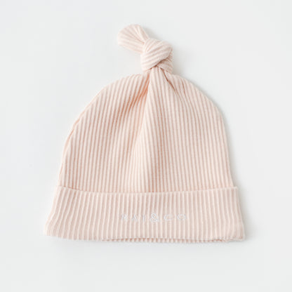 Baby Beanie Ribbed Knotted