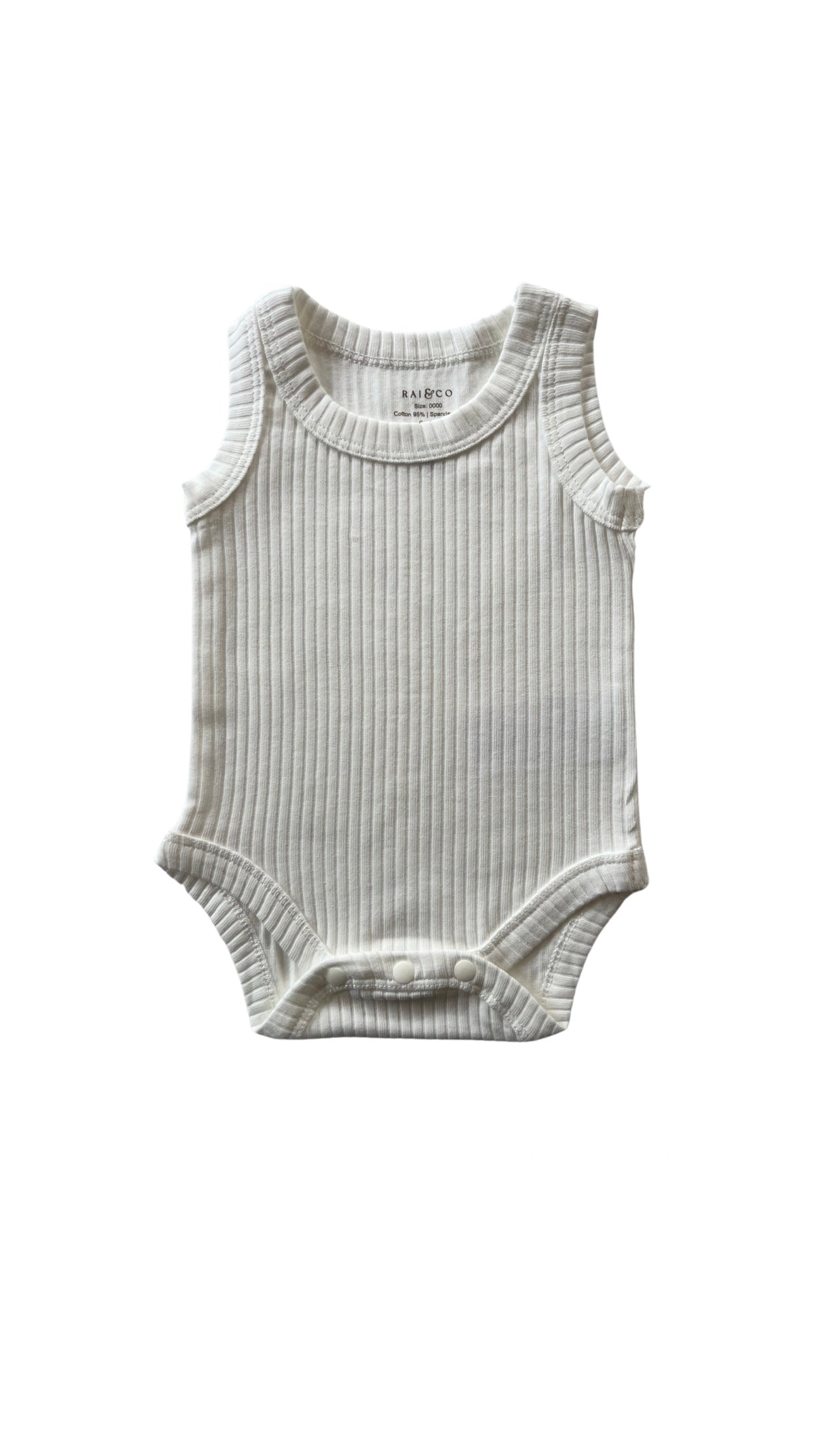 RAI&CO | Children's Clothing | Baby Singlet Bodysuit - 1 / White - RAI & CO