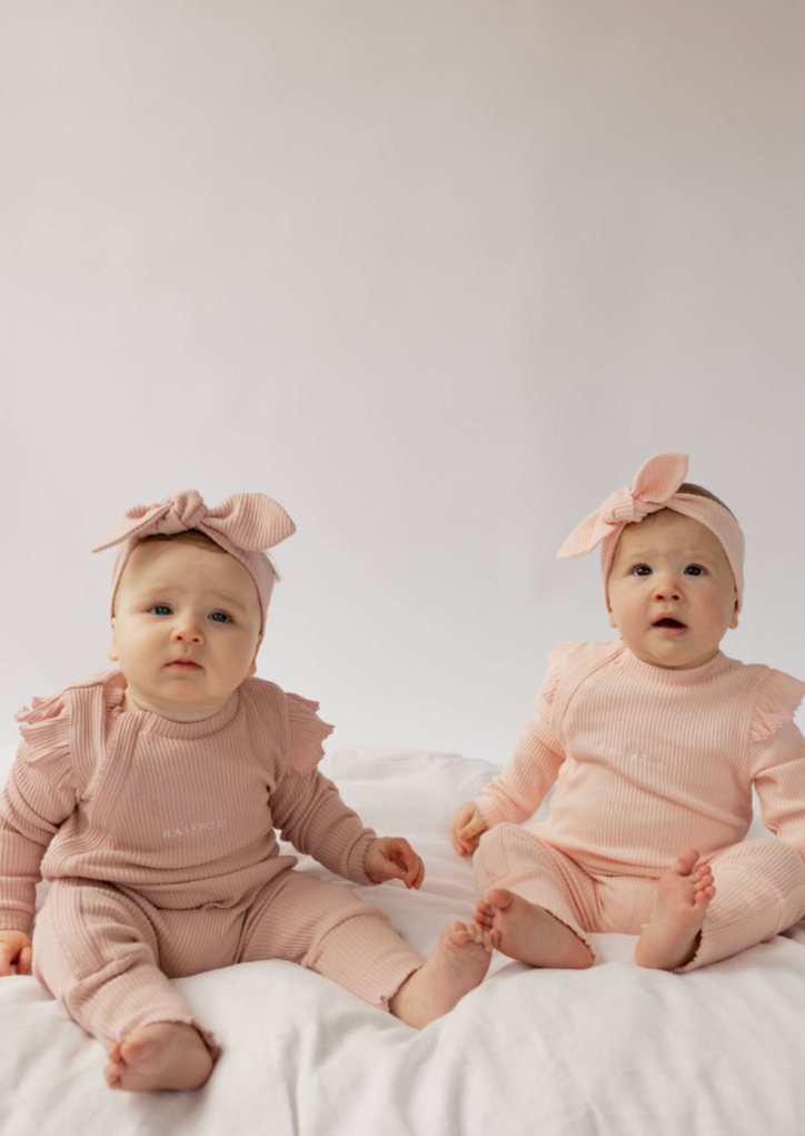 frill ribbed baby jumpsuits